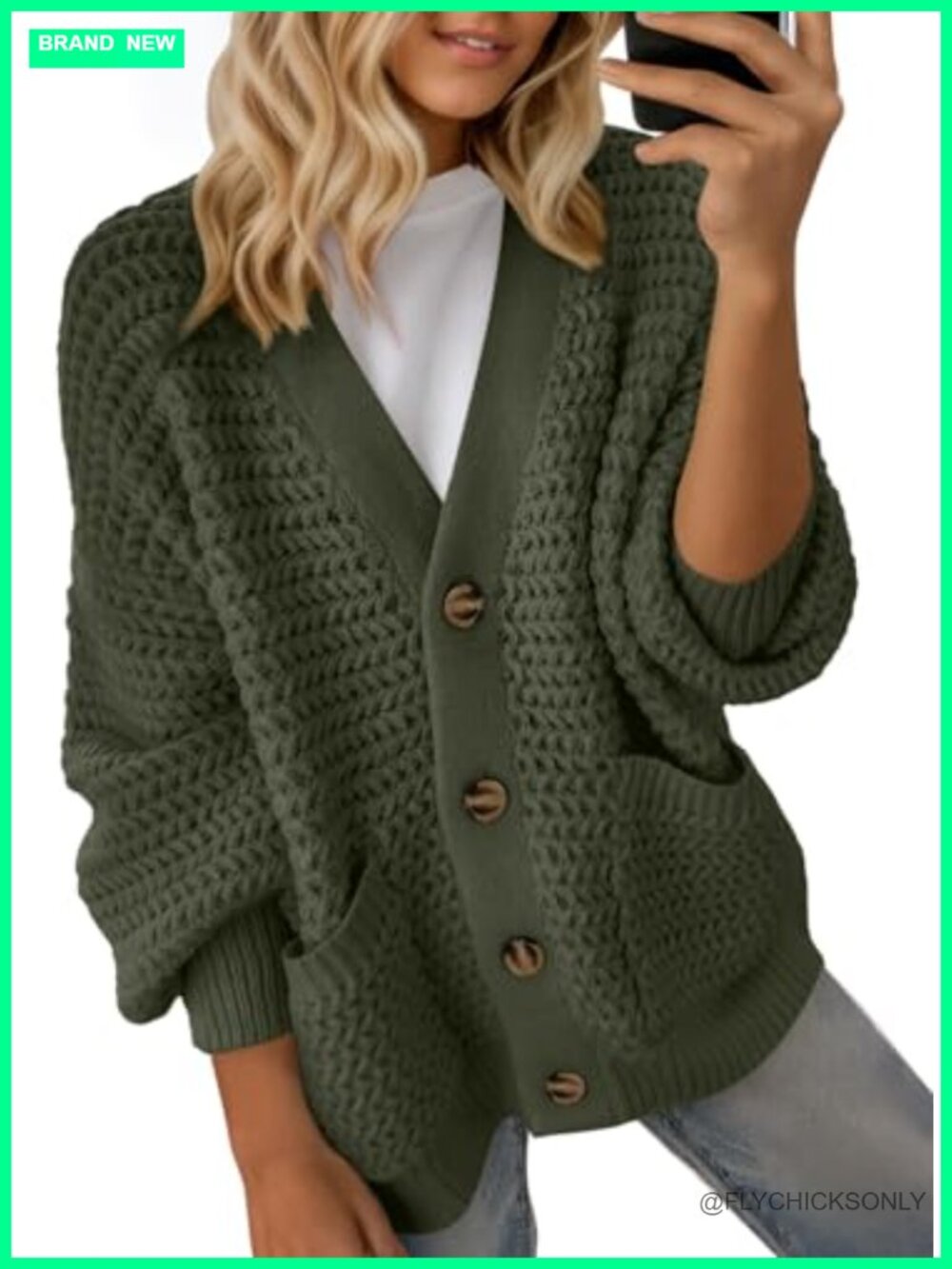 Women's Open Front Long Sleeve Chunky Knit Cardigan Sweater, Cozy Layering Piece